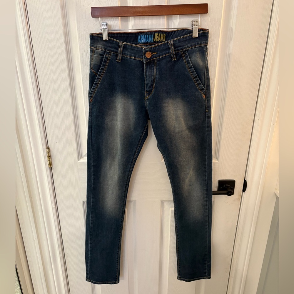 Armani Jeans Men's Dark Blue Skinny Jeans